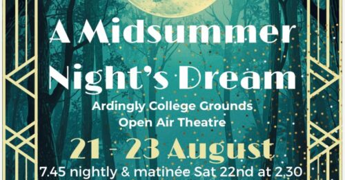 A poster advertising A Midsummer Night's Dream event